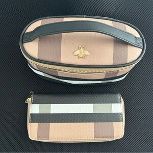 Deluxity Make Up Bag & Wallet. Wallet is unused.